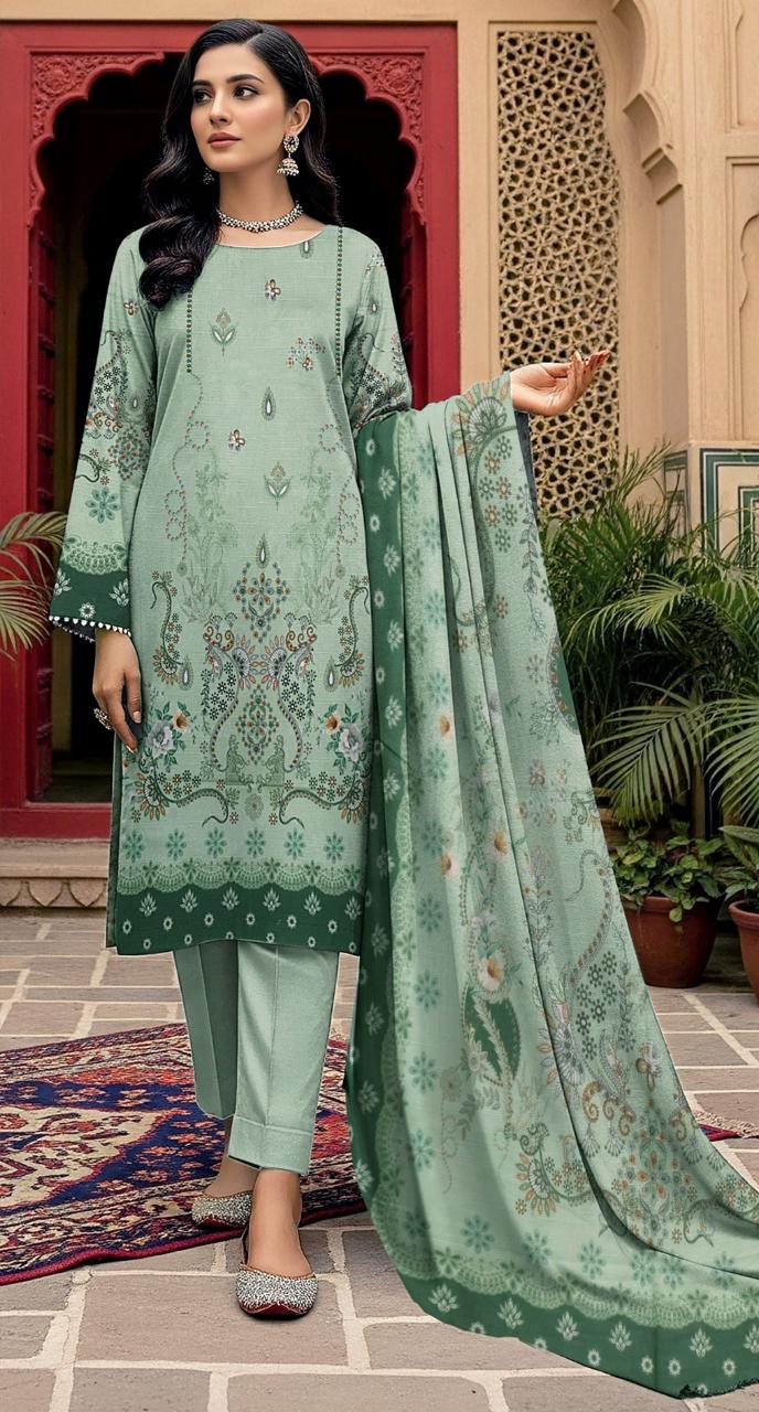 RR-09 - VIP Digital Print Slub Lawn Unstitched 3PC
