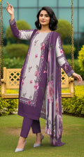 RR-17 - VIP Digital Print Slub Lawn Unstitched 3PC