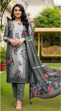 RR-16 - VIP Digital Print Slub Lawn Unstitched 3PC